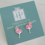 Flamingo Epoxy Stud Earrings 
