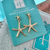 Two Piece Drop Starfish Earrings