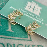 CZ Gold Plated Huggie Hoop