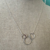 Interlocked Circles Sterling Silver Necklace