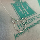 Interlocked Circles Sterling Silver Necklace