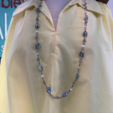 Multi Stone Long Necklace