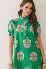 Floral Puff Sleeve Midi Dress - Online Exclusive