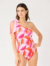 One Shoulder Pink Mia Swimsuit