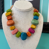 Multi Colored Lola Tagua Nut Adjustable Necklace