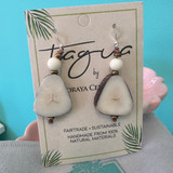 Ivory Alma Tagua Handcrafted Earrings