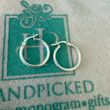  Sterling Silver Classic 18mm x 2mm Hoop-Clip Clasp