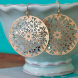 Vine Circle Filigree Earrings