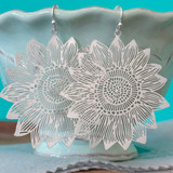 Sunflower Filigree Earrings