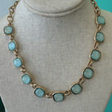 Aqua Square Necklace 