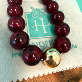 Plum Marbled Gumball Necklace