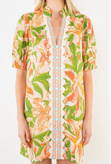 Floral Print with Emb Detail Dress