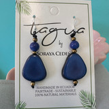 Blue Alma Tagua Handcrafted Earrings
