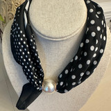 Graduated Polka Dot Scarf Necklace 