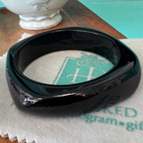 Black Organic Square Resin Bangle