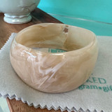 Wide Resin Statement Bracelet - Light Coffee