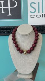 Garnet Gumball Necklace 