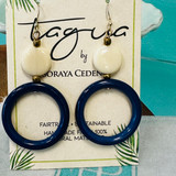 Azure Blue Salma Tagua Earrings