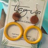 Mustard Blue Salma Tagua Earrings