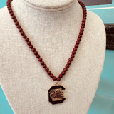 Copy of Gamecock Enamel Logo Beaded Necklace 
