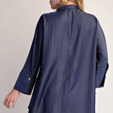 Chic Denim Blue Tunic Top 