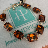 Tortoise Acrylic Link Bracelet - 7.5+ 2"