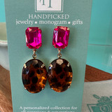 Crystal Tortoise Drop Earrings