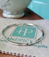 Hammered Twist Stacking Sterling Silver Bangle