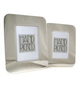 5 x 7 Monogram Rounded Frame- Silver Plated