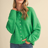 Butter Soft Oversized Cardigan Sweater - Green