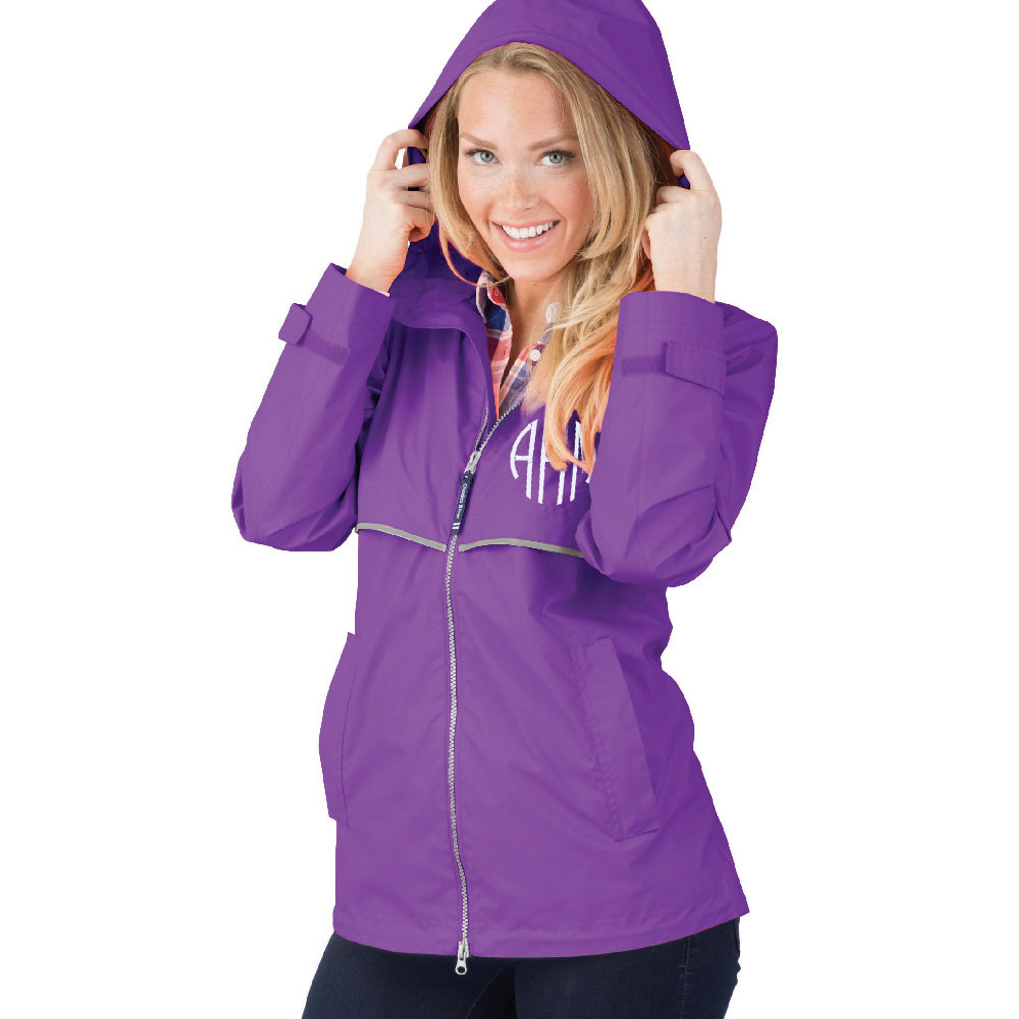 Personalized Violet Adult Rain Jacket│HandPicked │Charles River