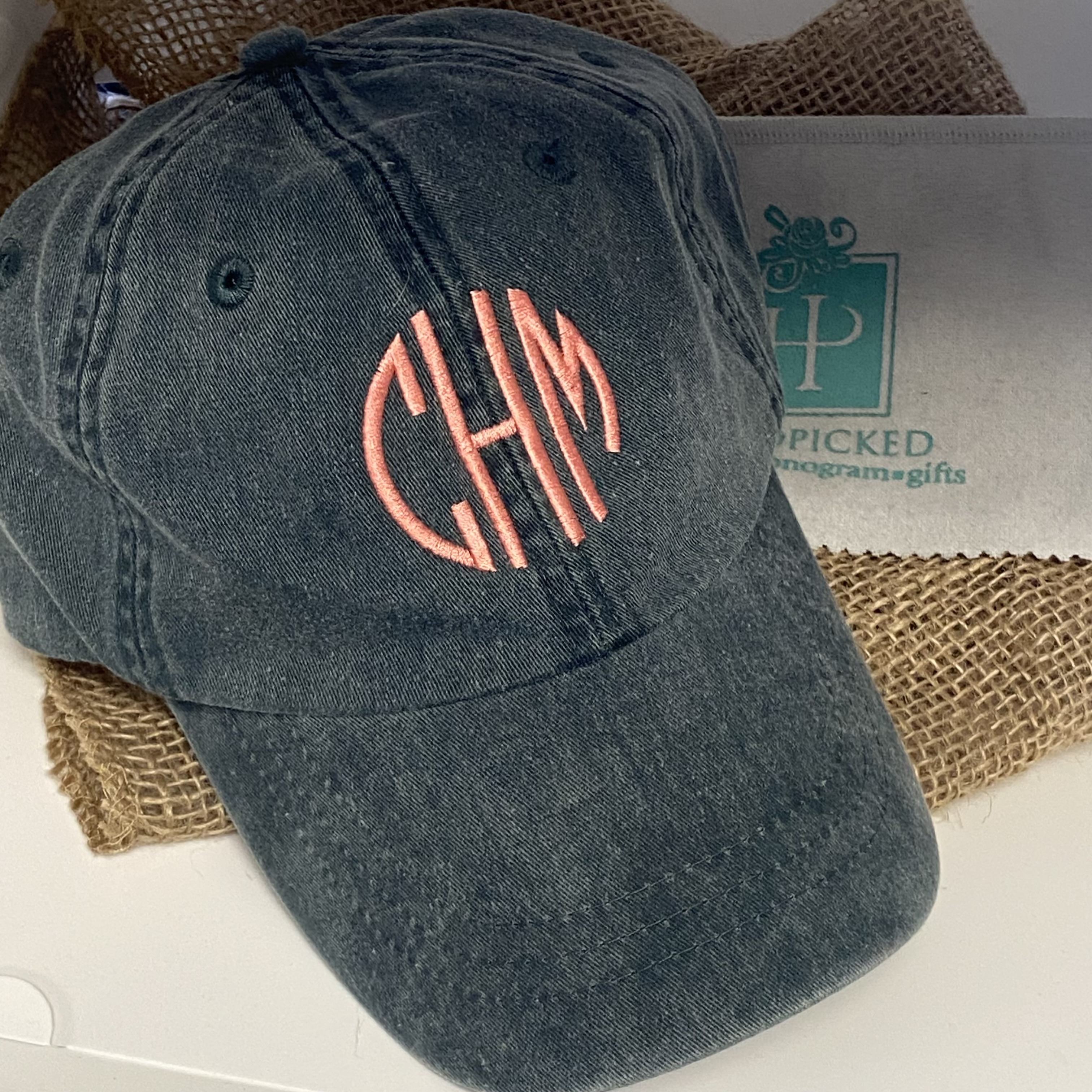 Light Denim Monogrammed Baseball Hat