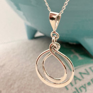 Twisted Sterling Silver Pendant Necklace