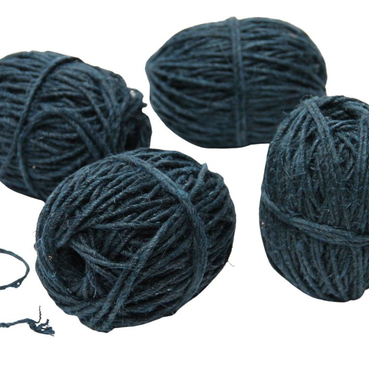 Thick hemp twine in indigo made from sustainable hemp fibers - perfect for crafting, gardening, and more.
