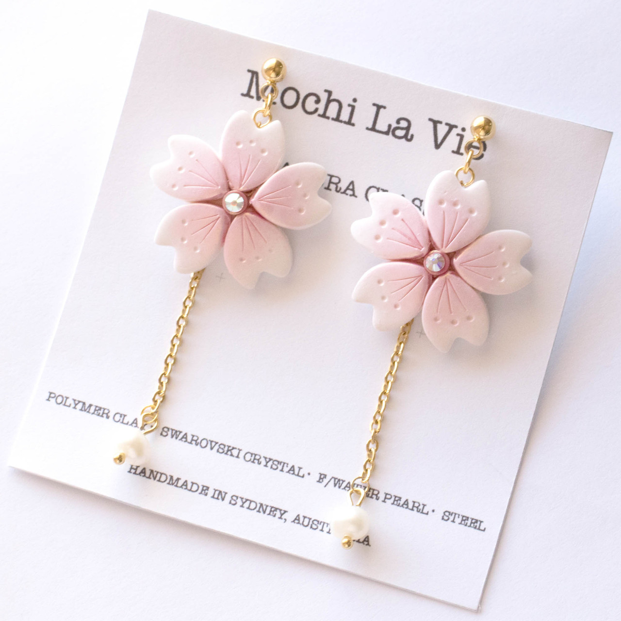 Cherry Blossom with Swarovski Crystal and Freshwater Pearl on
