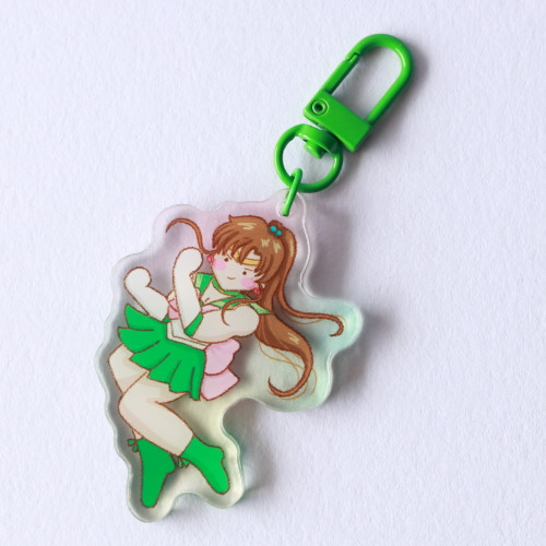 SAILOR GAINZ Sailor Jupiter Acrylic Body Building Gym Buddy Charm Keychain Clasp | Illustrated and designed in Australia by Mochi La Vie, Sydney