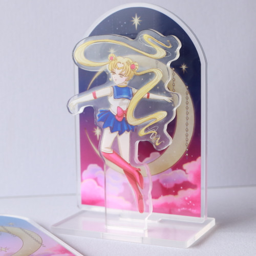 SAILOR MOON Usagi Acrylic Diorama Standee with 2 Backgrounds Decor Collectible | Illustrated and designed in Australia by Mochi La Vie, Sydney