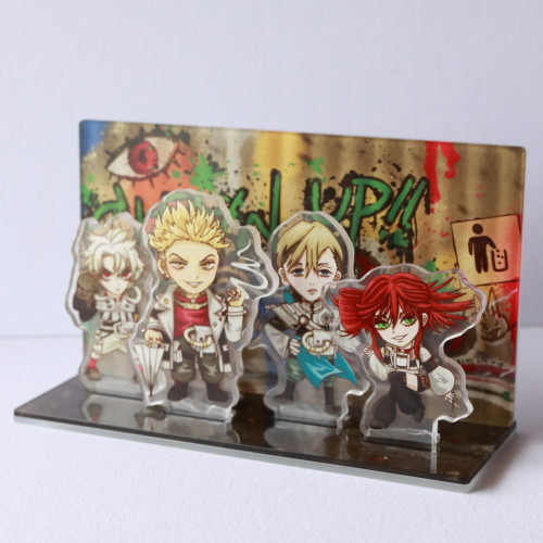 GACHIAKUTA Clean up! Acrylic Diorama Standee Decor Collectible Rudo Enjin Zanka Riyo Set | Illustrated and designed in Australia by Mochi La Vie, Sydney