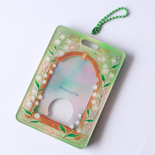 SUZURAN FRAME Lily of the Valley Acrylic Photocard Holder Green | Mochi La Vie - Designed in Sydney, Australia