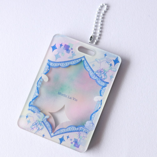 TENSHI JELLYFISH FRAME Tenshi Kaiwai Acrylic Photocard Holder White and Blue | Mochi La Vie - Designed in Sydney, Australia