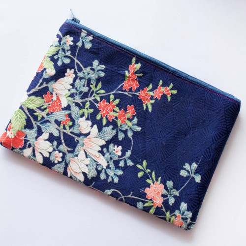 Vintage Silk Kimono Remnant Zipper Pouch Bag Handmade in Sydney | Mochi La Vie