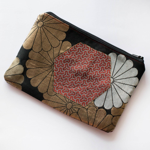Vintage Silk Kimono Remnant Zipper Pouch Bag Handmade in Sydney | Mochi La Vie