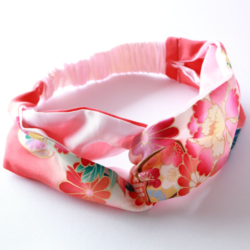 Handmade Twist Knot Headband - 2 in 1 Reversible Upcycled Vintage Kimono Silk Panel  | Made in Australia - Mochi La Vie