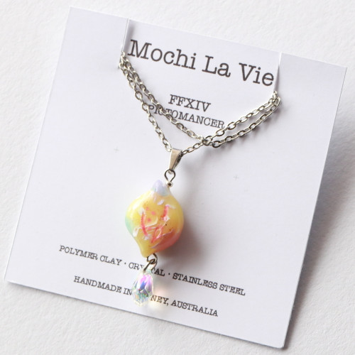 FFXIV Hand sculpted Polymer Clay Soul Crystal Necklace Fantasy Journey Collection Isekai Adventurer Final Fantasy 14 | Handmade in Sydney- Mochi La Vie