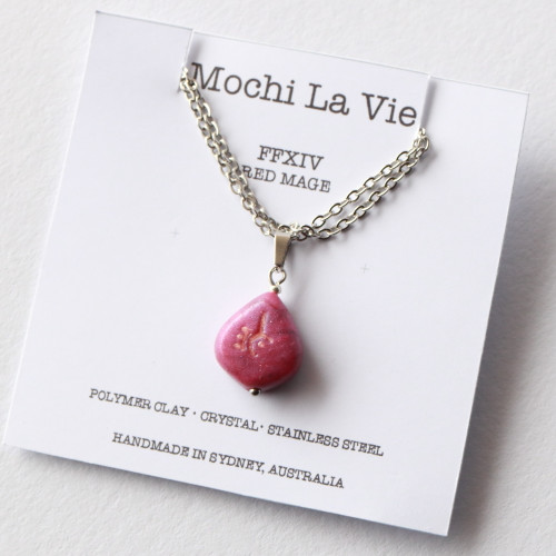 FFXIV Hand sculpted Polymer Clay Soul Crystal Necklace Fantasy Journey Collection Isekai Adventurer Final Fantasy 14 | Handmade in Sydney- Mochi La Vie