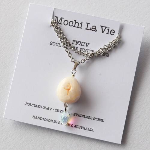 FFXIV Hand sculpted Polymer Clay Soul Crystal Necklace Fantasy Journey Collection Isekai Adventurer Final Fantasy 14 | Handmade in Sydney- Mochi La Vie