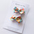 Set of 2 Baby/Toddler Pinwheel Bow Hair Clips in 100% Cotton Japanese Print Handmade in Australia - Mochi La Vie