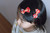 Set of 2 Baby/Toddler Pinwheel Bow Hair Clips in 100% Cotton Japanese Print Handmade in Australia - Mochi La Vie