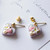 Valentines SWEETHEART Strawberry Daisy Polymer Clay Mini Drop Stud Earring Stainless Steel Handmade in Australia - Mochi La Vie