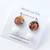 Mokume Gane Polymer Clay Small Circle and Genuine Freshwater Pearl Stud Drop Earring Stainless Steel Handmade in Australia - Mochi La Vie